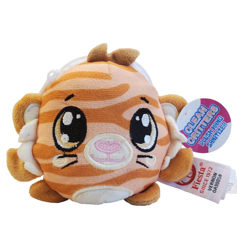 Tiger Plush Cat Stuffy Clean Critters Plush Hand Cleaner Holder